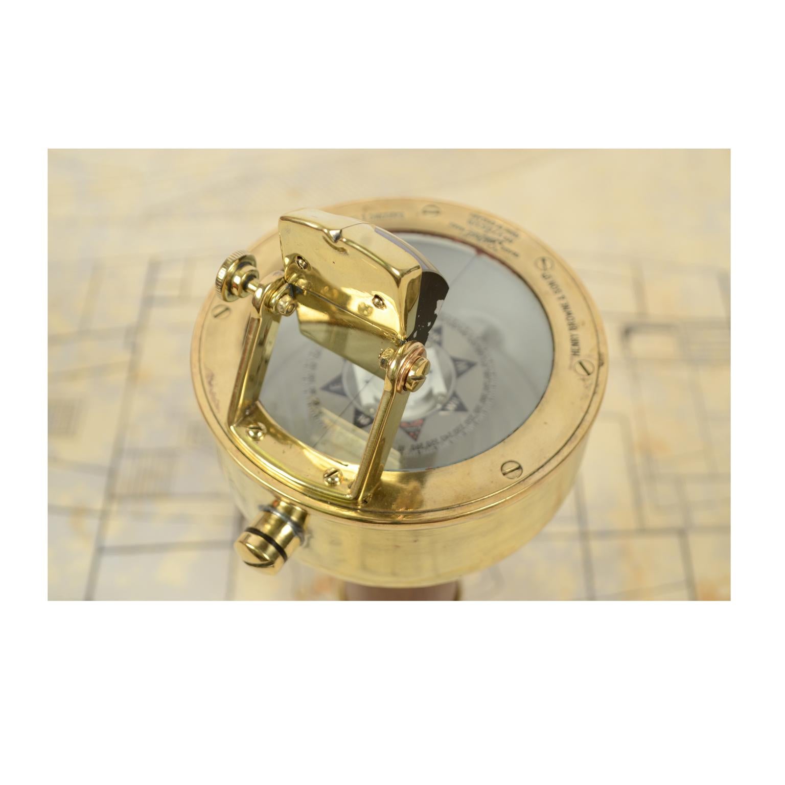 Sestrel Compass Late 19th Century, Brass and Wood 1