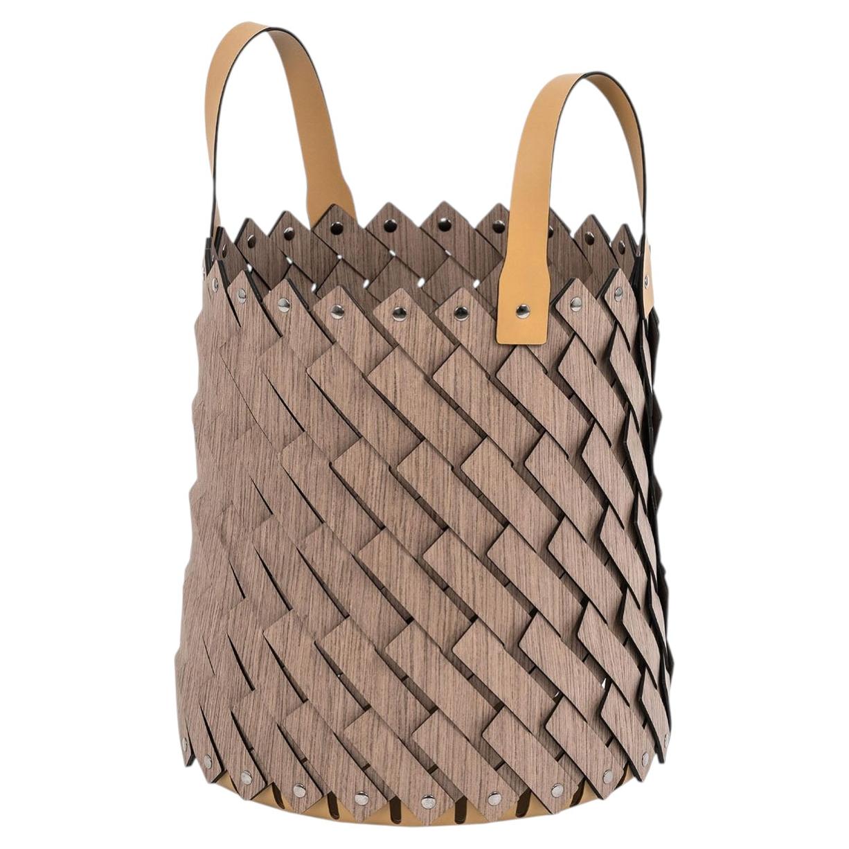 Sestriere Medium Wood Basket For Sale