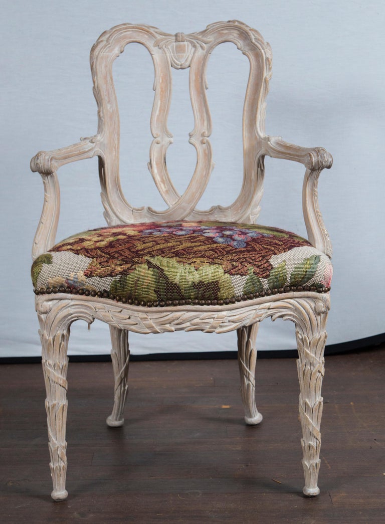 Set of 10 Carved Wood Dining Chairs, Serge Roche Style at 1stDibs