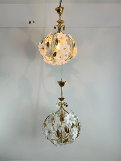 Set 0f 2 Murano Glass Chandeliers 1970s