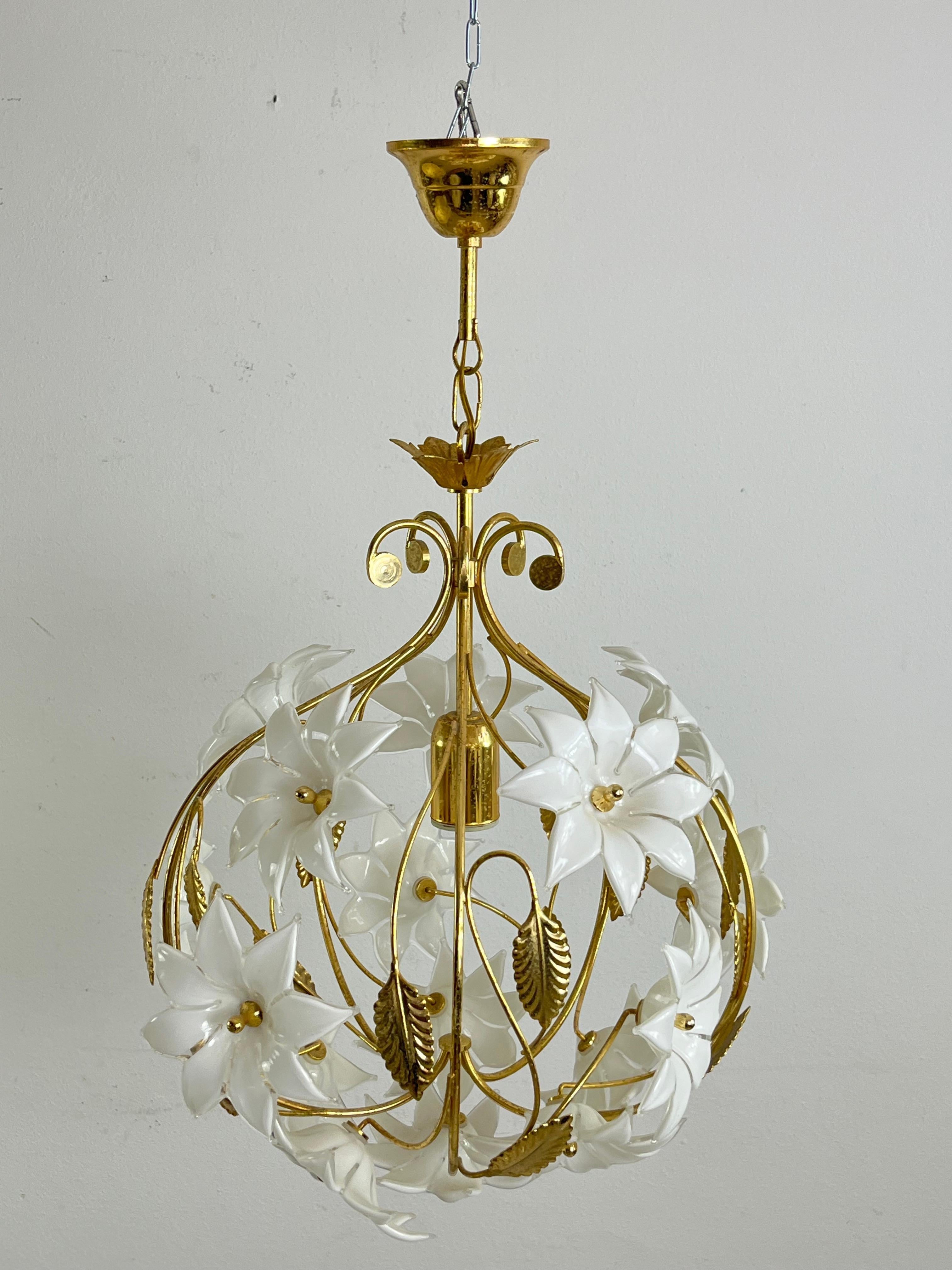 Set di 2 lampadari in vetro di Murano  1970s In condizioni buone in vendita a Palermo, IT