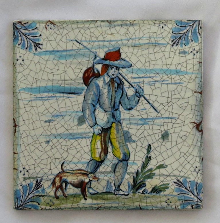 Set of Eleven Ceramic Wall Tiles by Servais of Germany Set 1, circa 1950 1