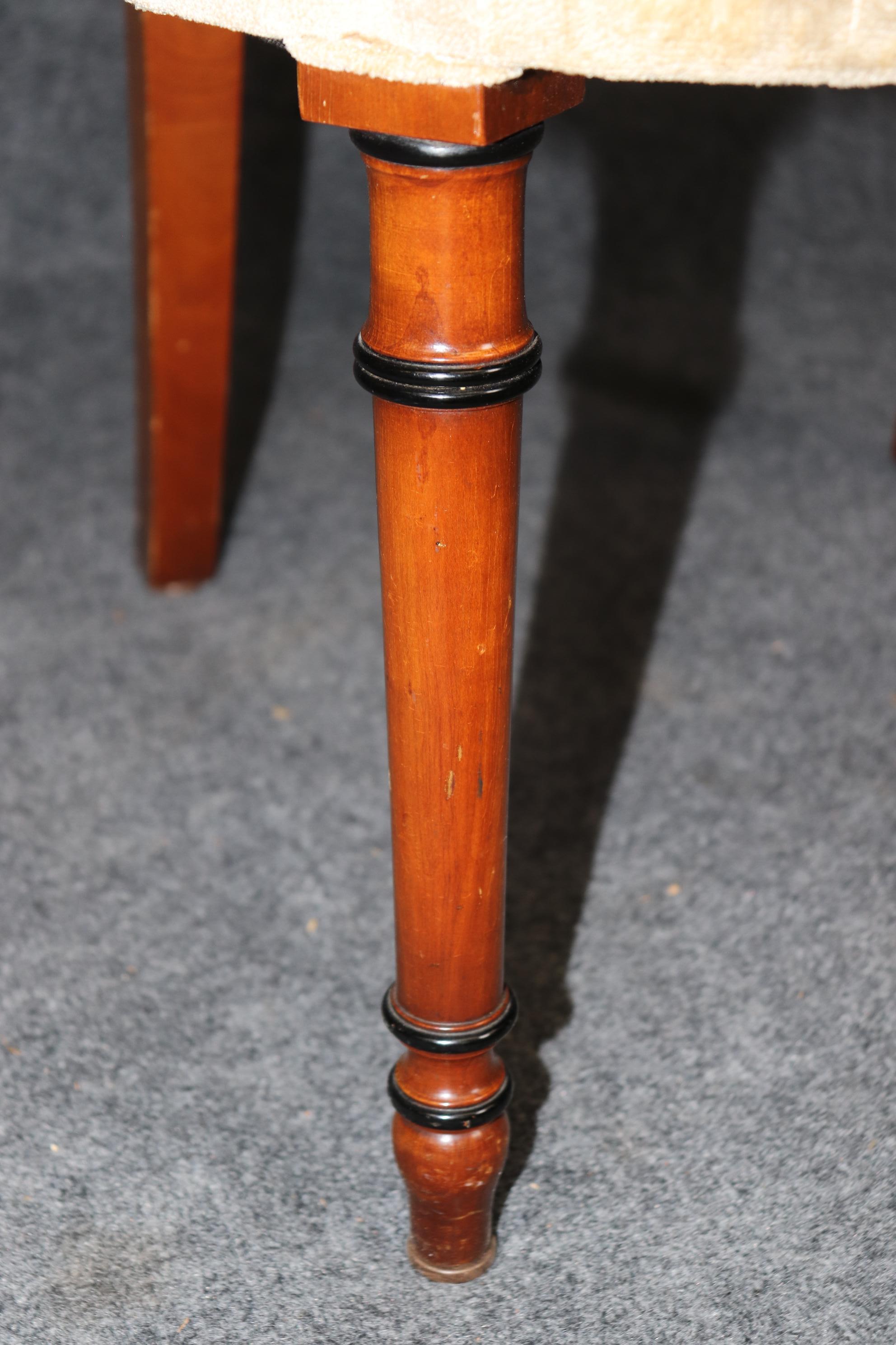 Set 10 Ebonized and Natural Walnut Cane Back Regency Style Dining Chairs 2