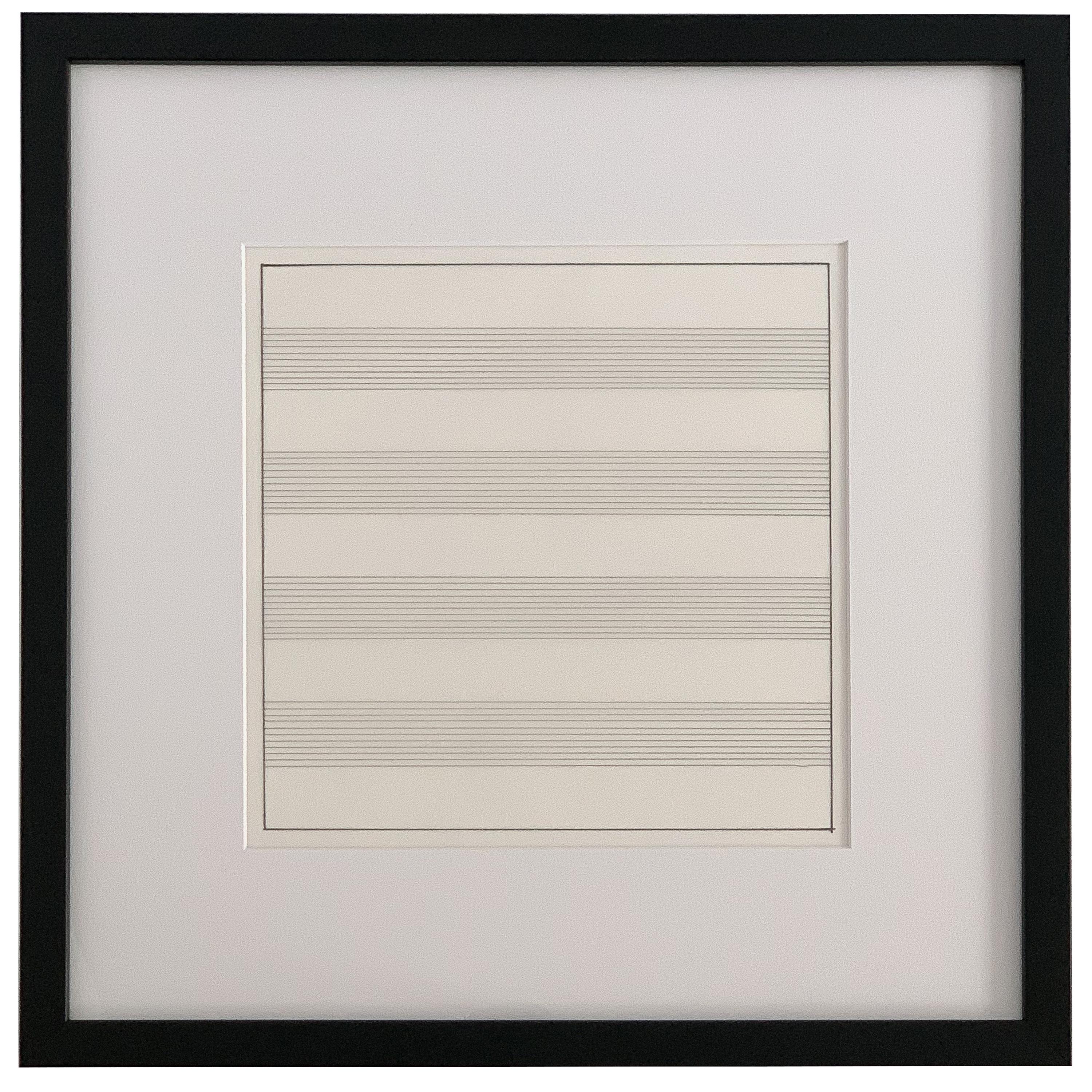 Modern Set 10 Framed Lithographs by Agnes Martin