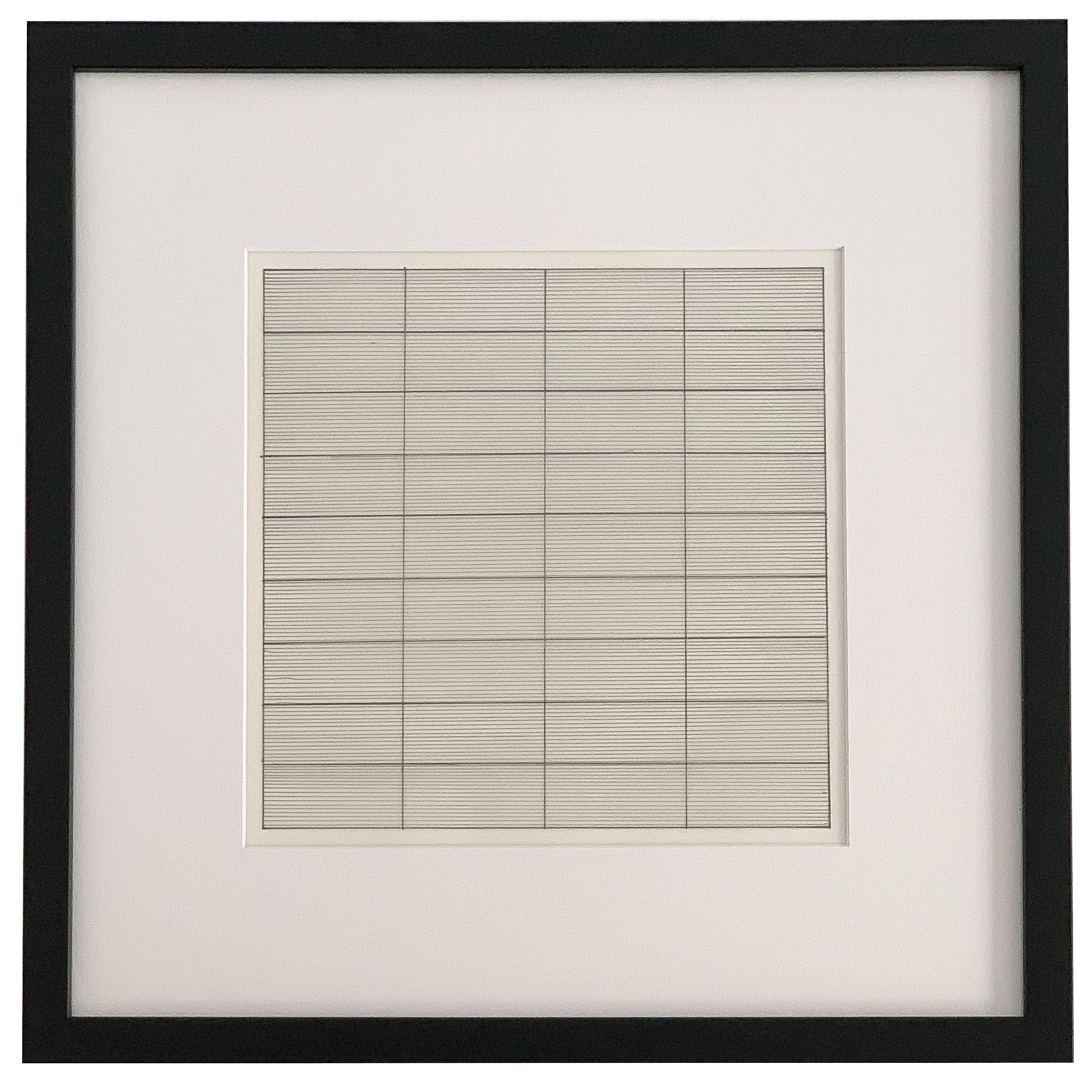 Dutch Set 10 Framed Lithographs by Agnes Martin