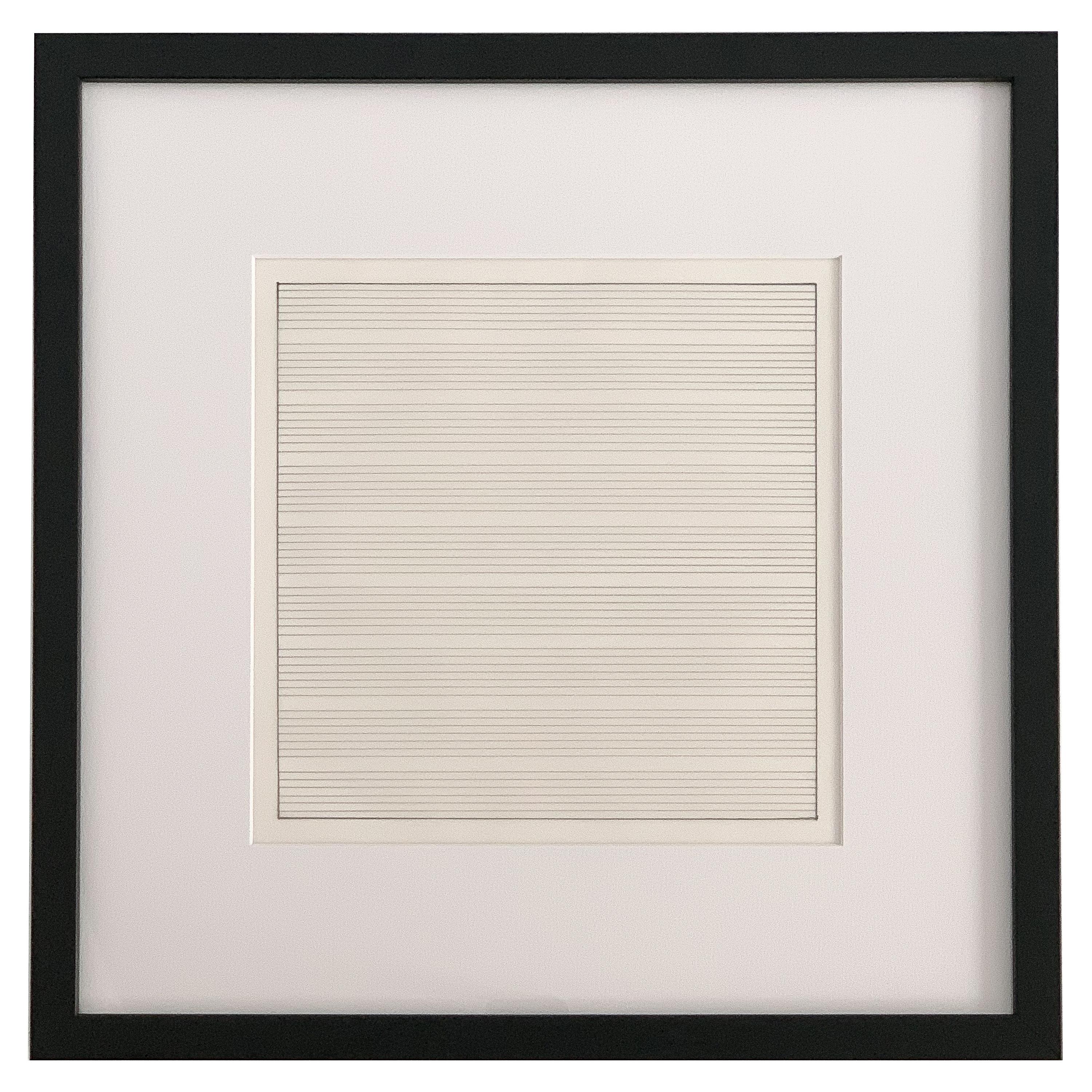 Set 10 Framed Lithographs by Agnes Martin In Excellent Condition In Chicago, IL