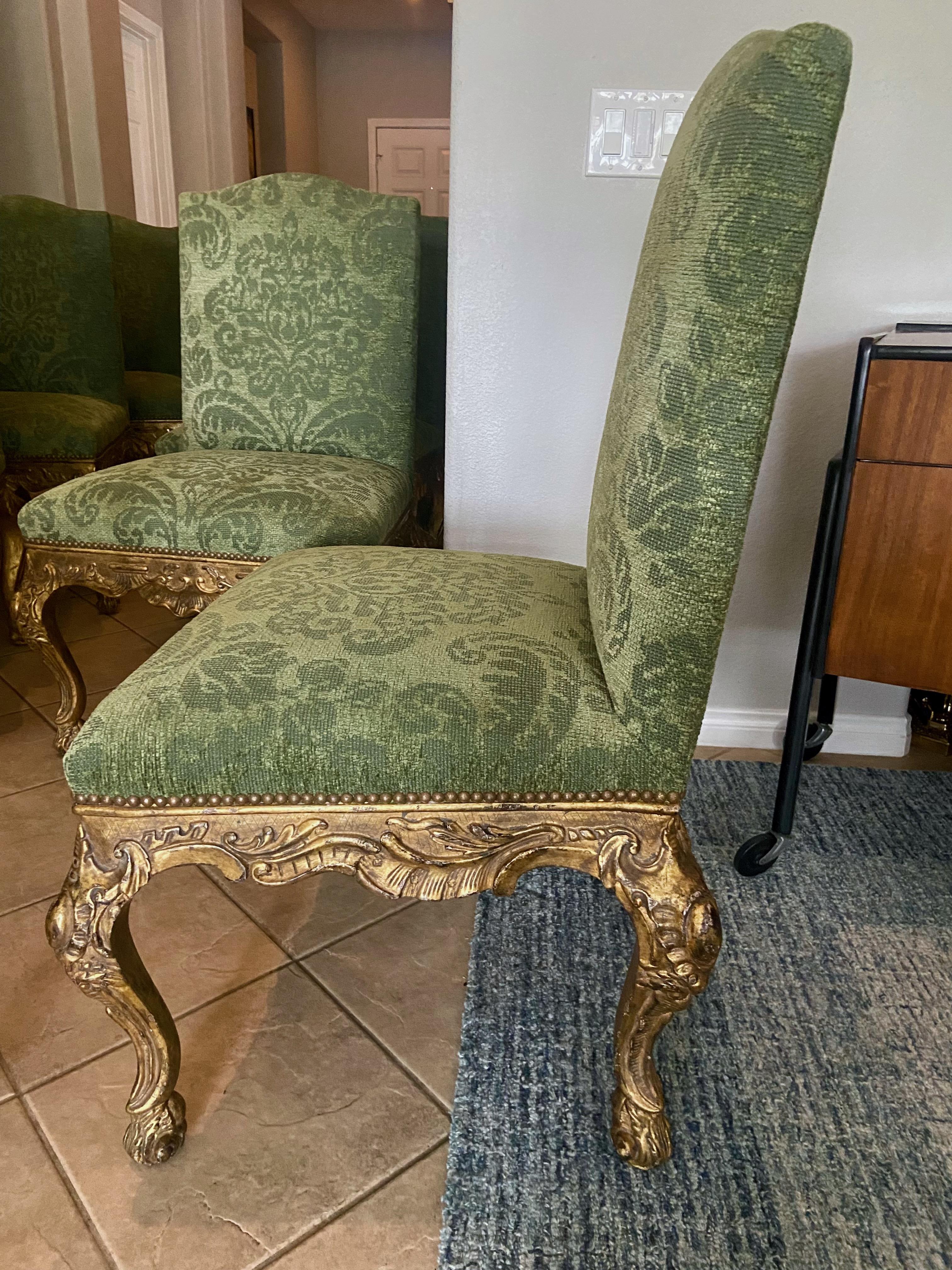 Set 10 French XV Giltwood Carved Dinning Chairs 3