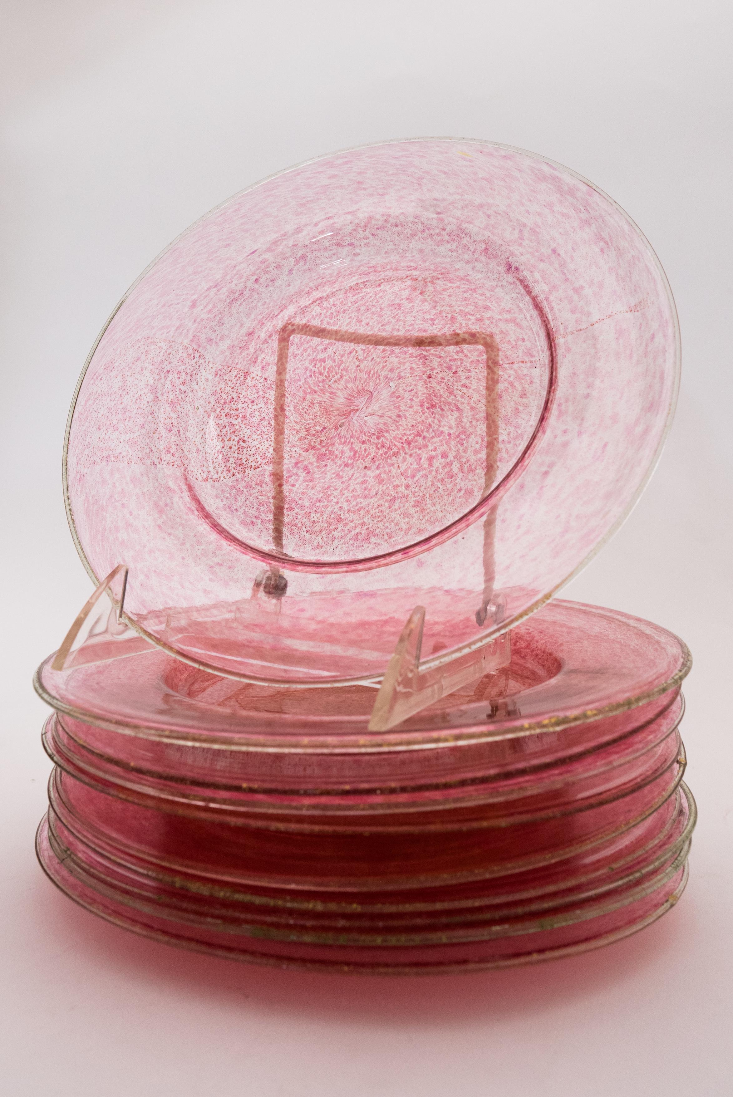 antique pink glass dishes