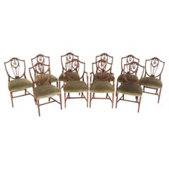 Ensemble de 10 chaises de salle à manger Prince and Wales en acajou