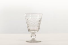 Set 10 Regency bucket shaped & hobnail cut wine glasses c. 1830