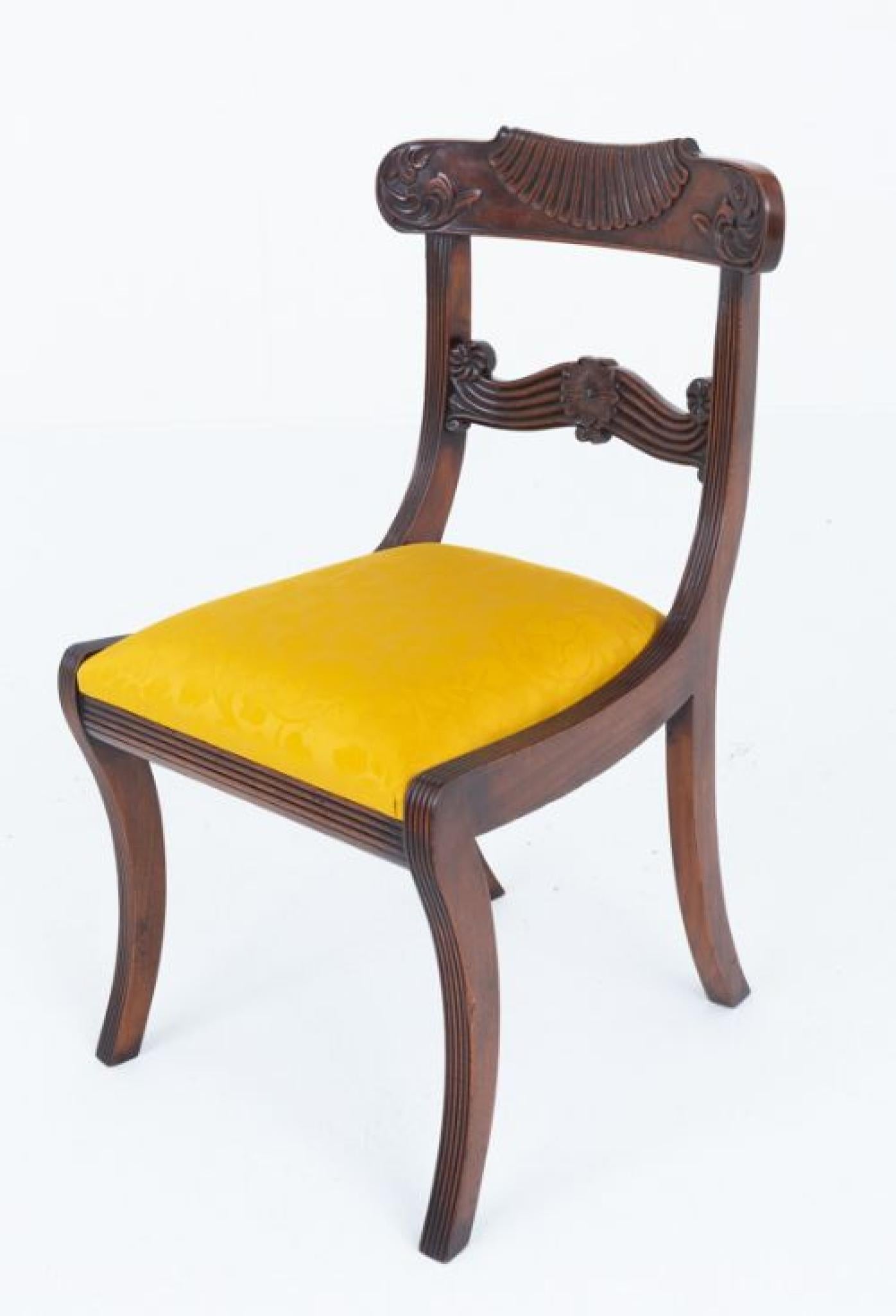 Set 10 Regency Dining Chairs Mahogany Revival For Sale 1