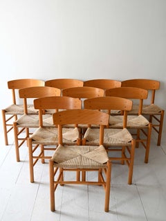 Set 10 sedie J39 “People’s Chair” di Børge Mogensen