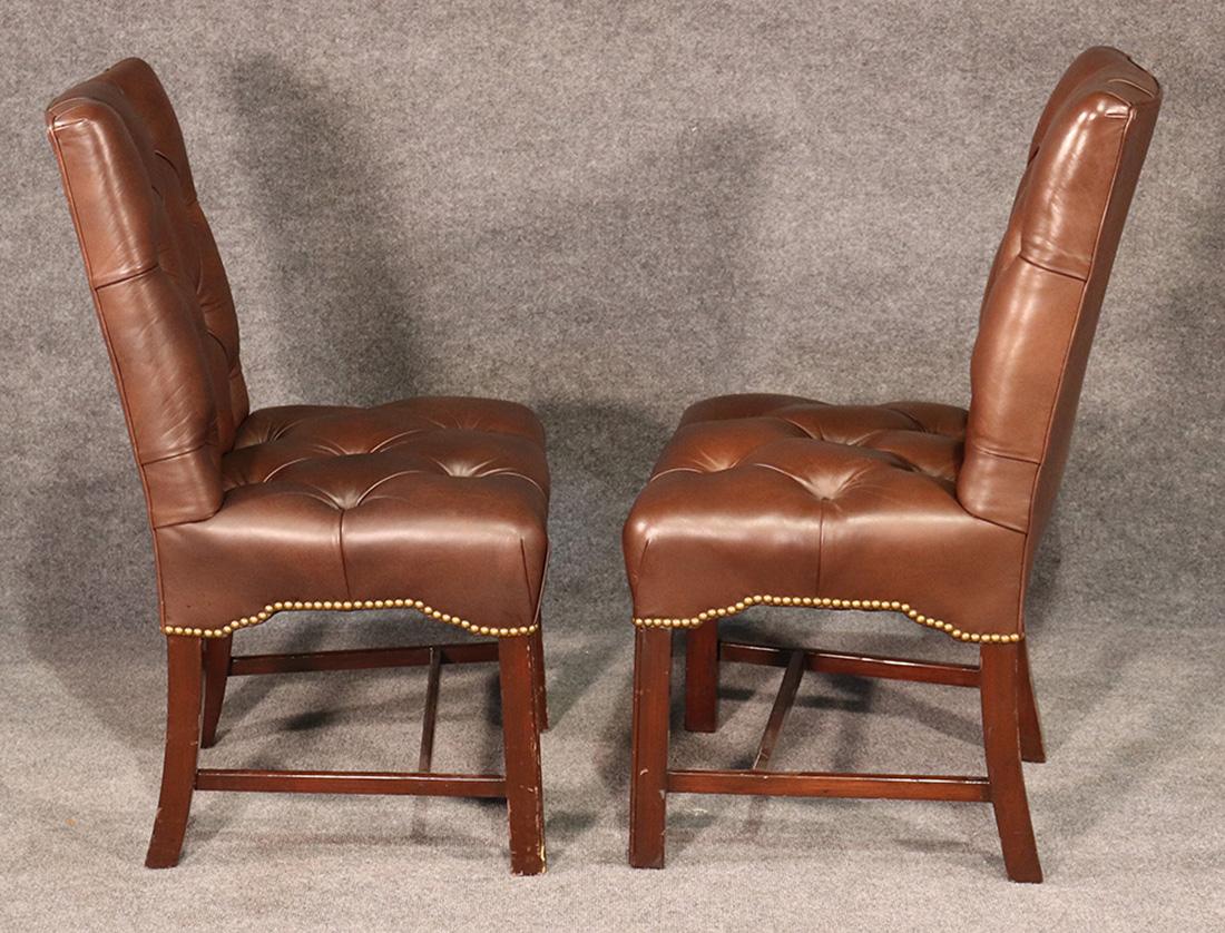full grain leather dining chairs