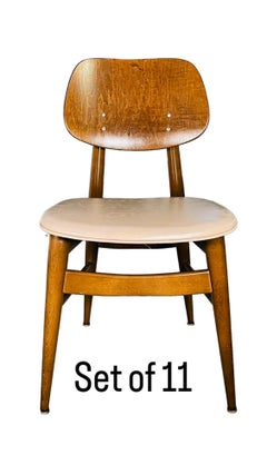 Set 11 Mid Century Modern Dining Chairs by Thonet