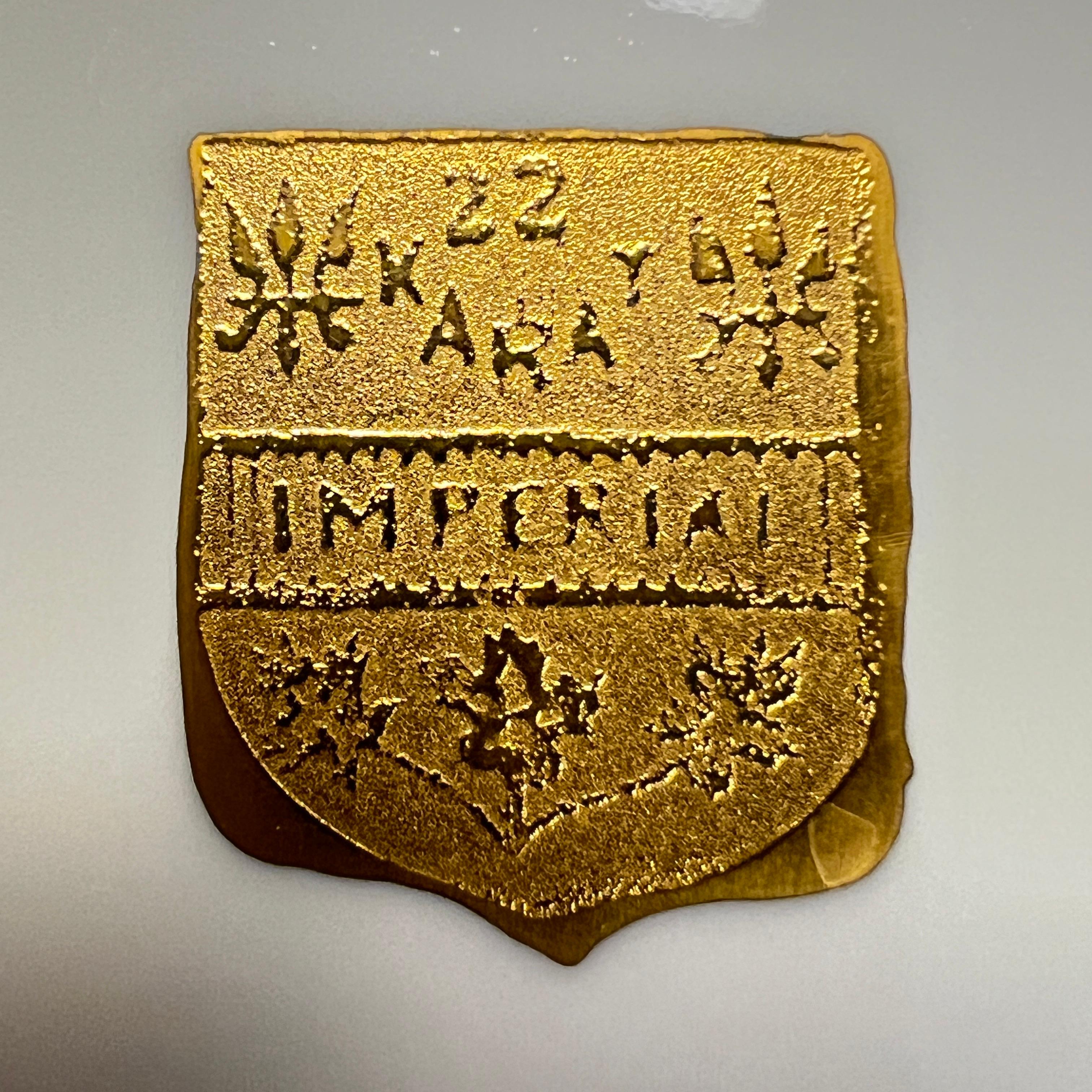 Set di 12 piatti antichi dorati neoclassici di Imperial in vendita 7