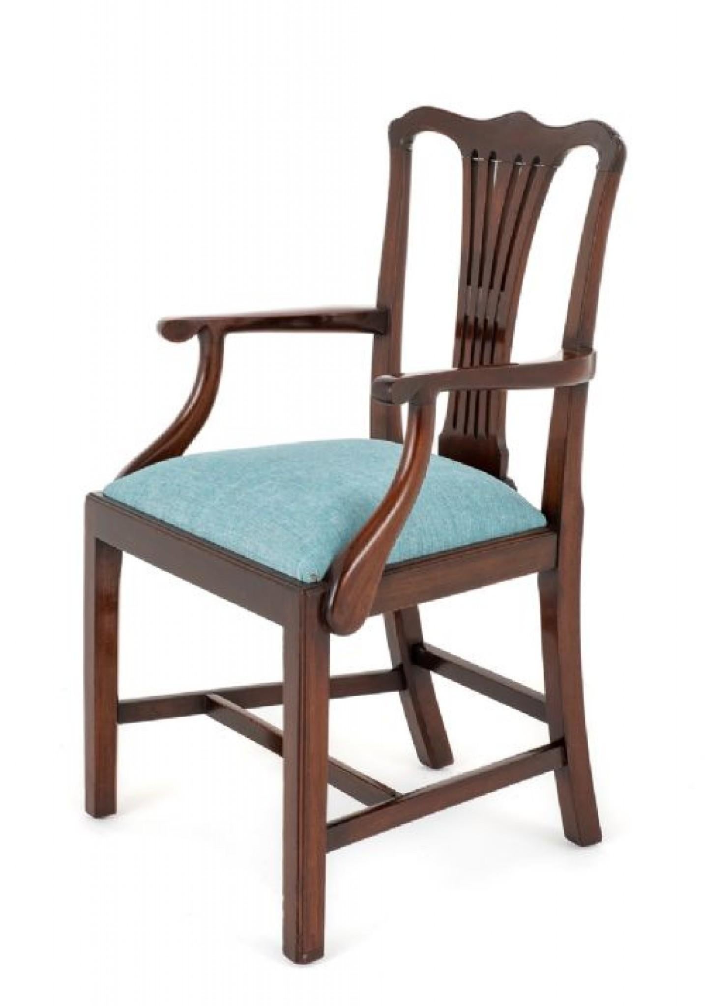 Set 12 Chippendale Dining Chairs Mahogany, 1890 9