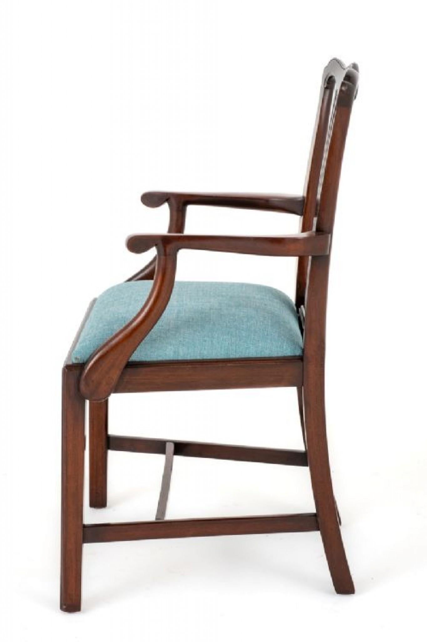 Set 12 Chippendale Dining Chairs Mahogany, 1890 13