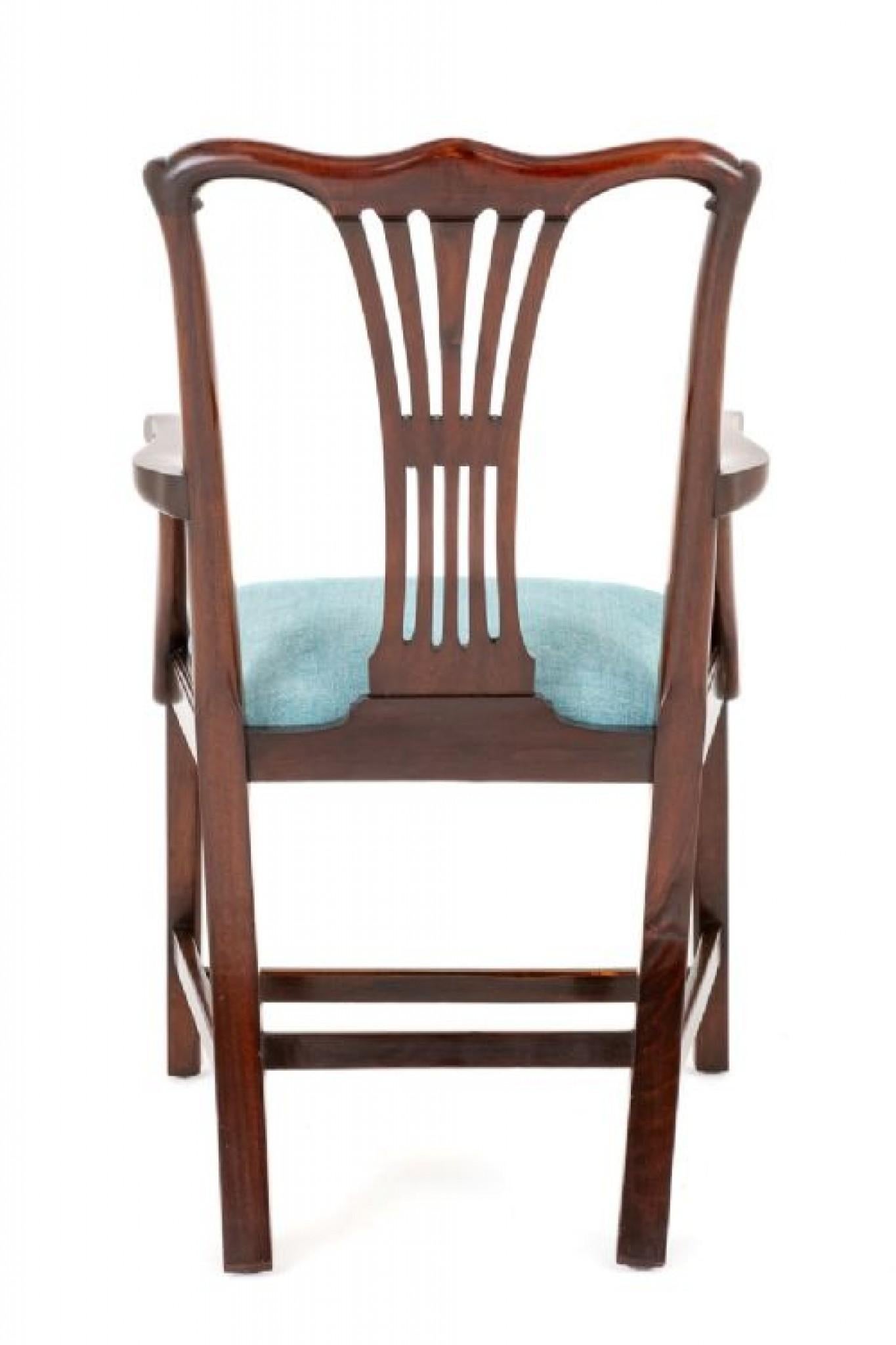 Set 12 Chippendale Dining Chairs Mahogany, 1890 15