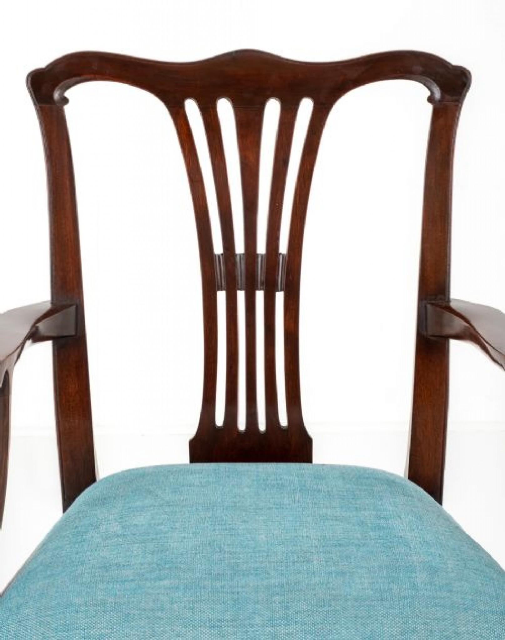 Set 12 Chippendale Dining Chairs Mahogany, 1890 2