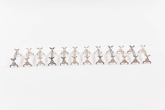Set 12 Christofle Silver Plated Knife Rests, Classic Design