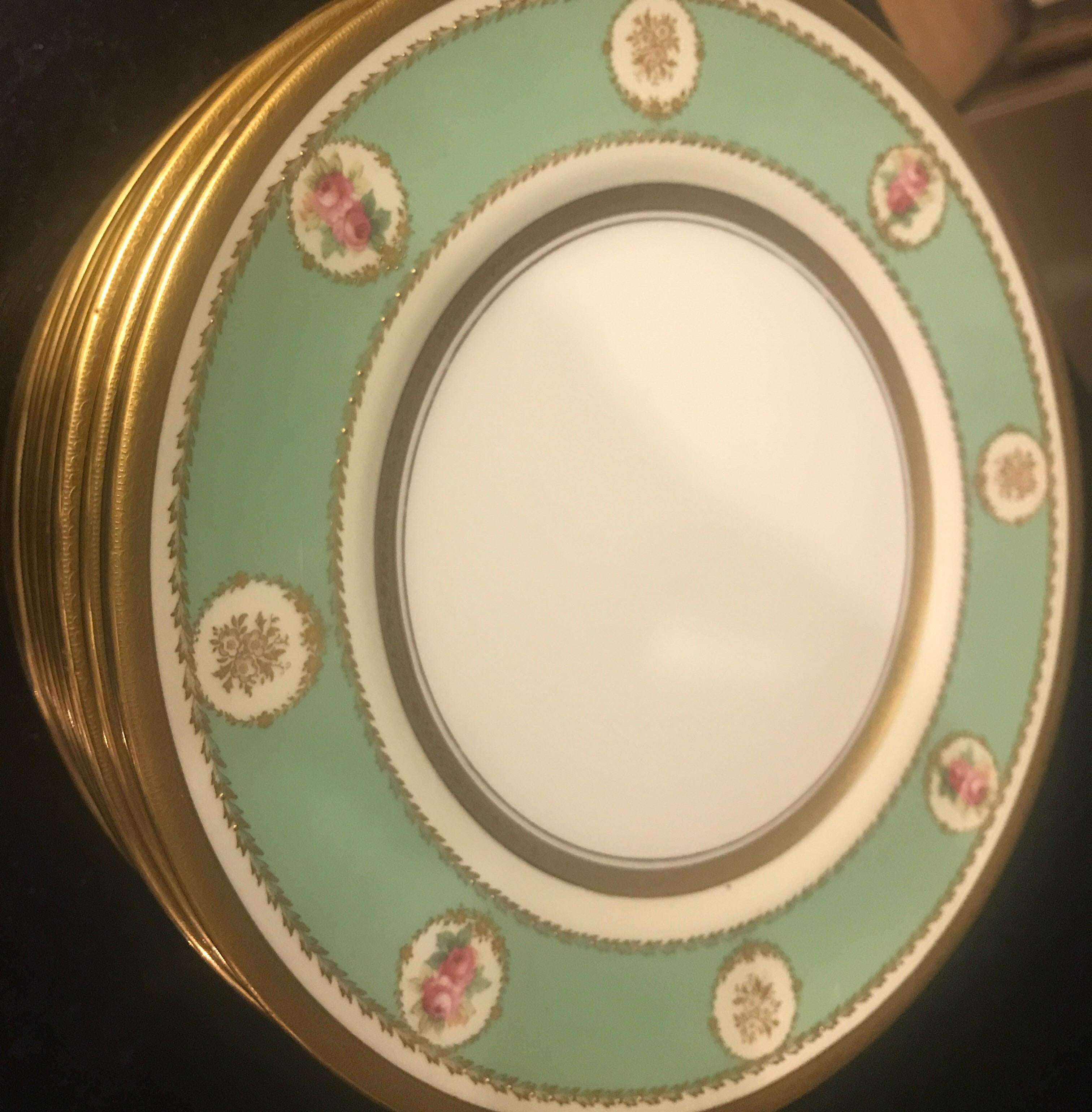 Set 12 English Accent Plates by Herbert Betteley for Doulton 1