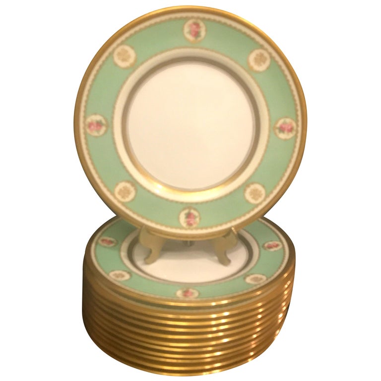 Set 12 English Accent Plates by Herbert Betteley for Doulton For Sale