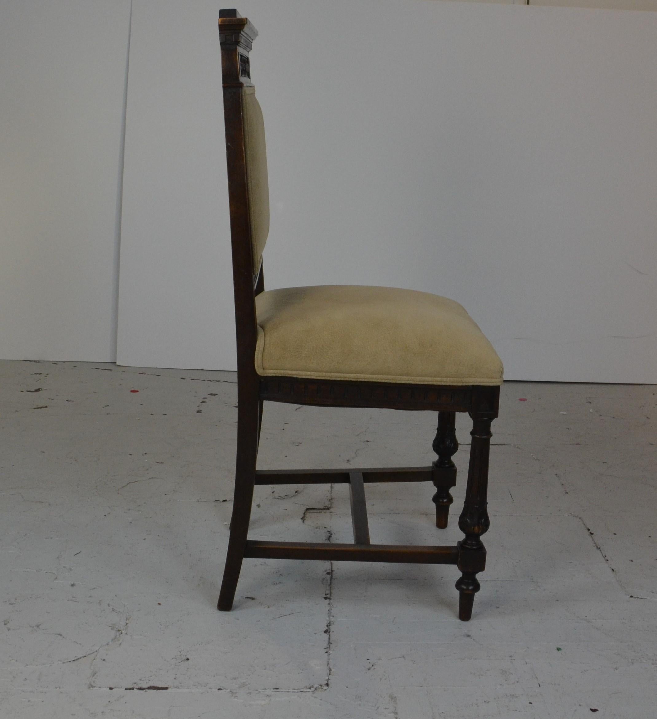 20th Century Set 12 French Dining Chairs with Carvings