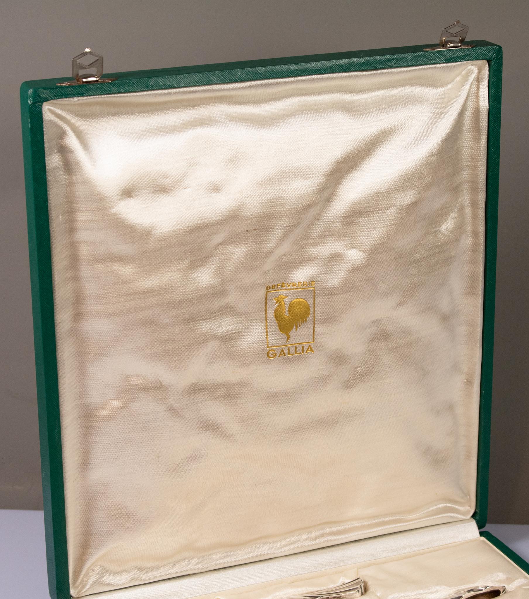 Set 12 poggiacoltelli Gallia Animali Art Deco Christofle Edouard Sandoz Silverplate in vendita 6