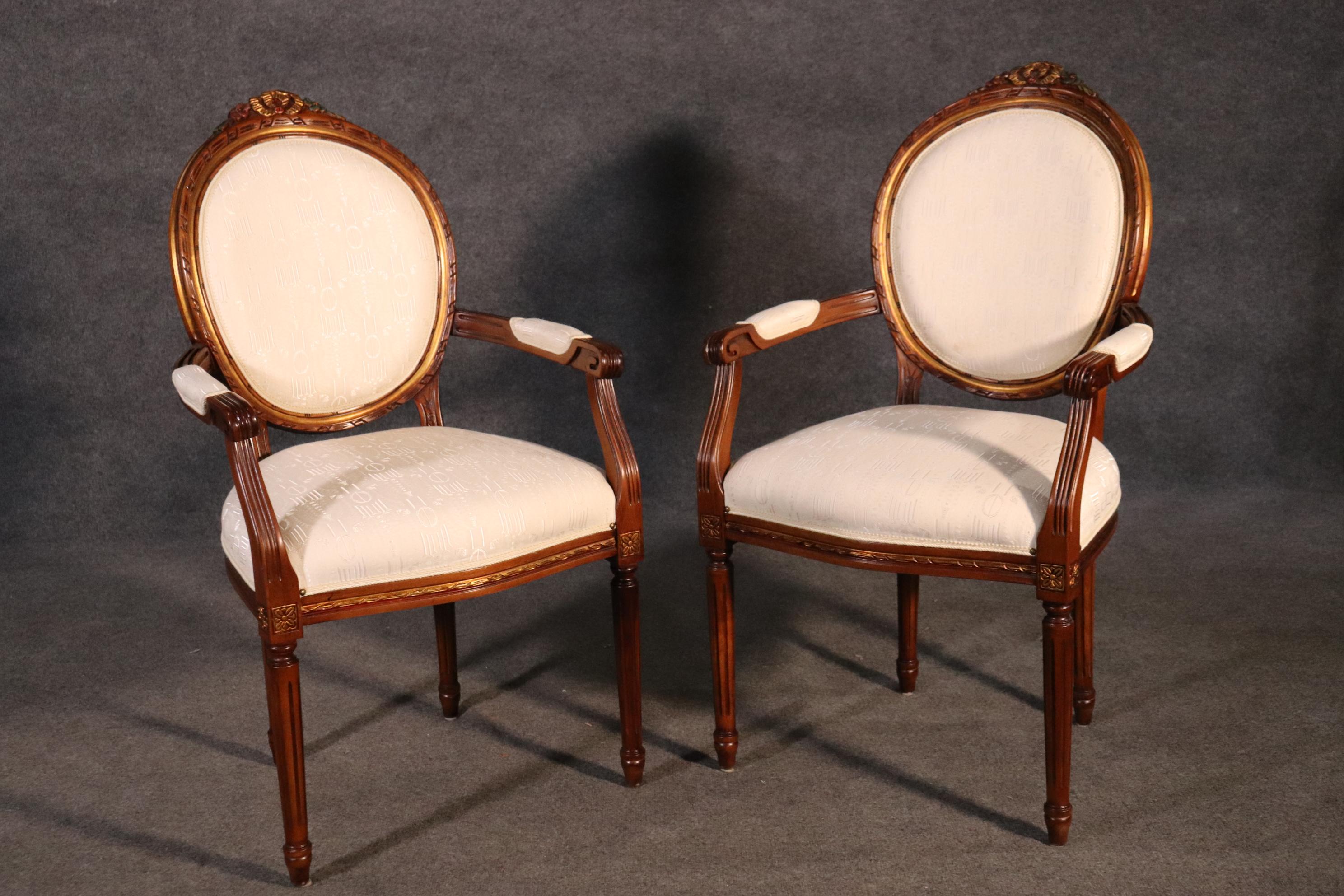 This is an outstanding high quality Italian set of 12 dining chairs. The chairs are labeled 