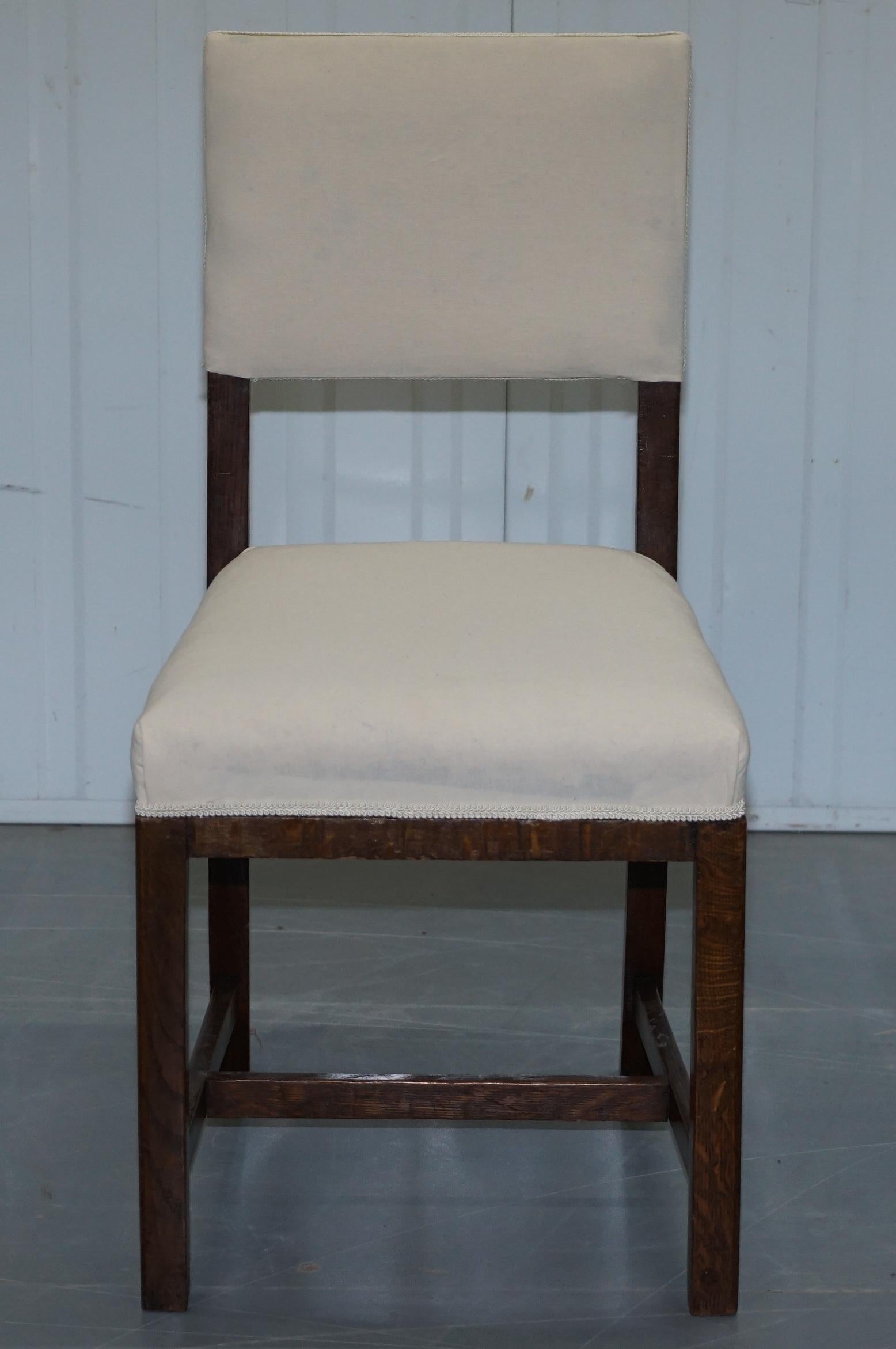 Set 12 Original Royal Air Ministry Stamped Dining Chairs Hughenden Chair Works 3