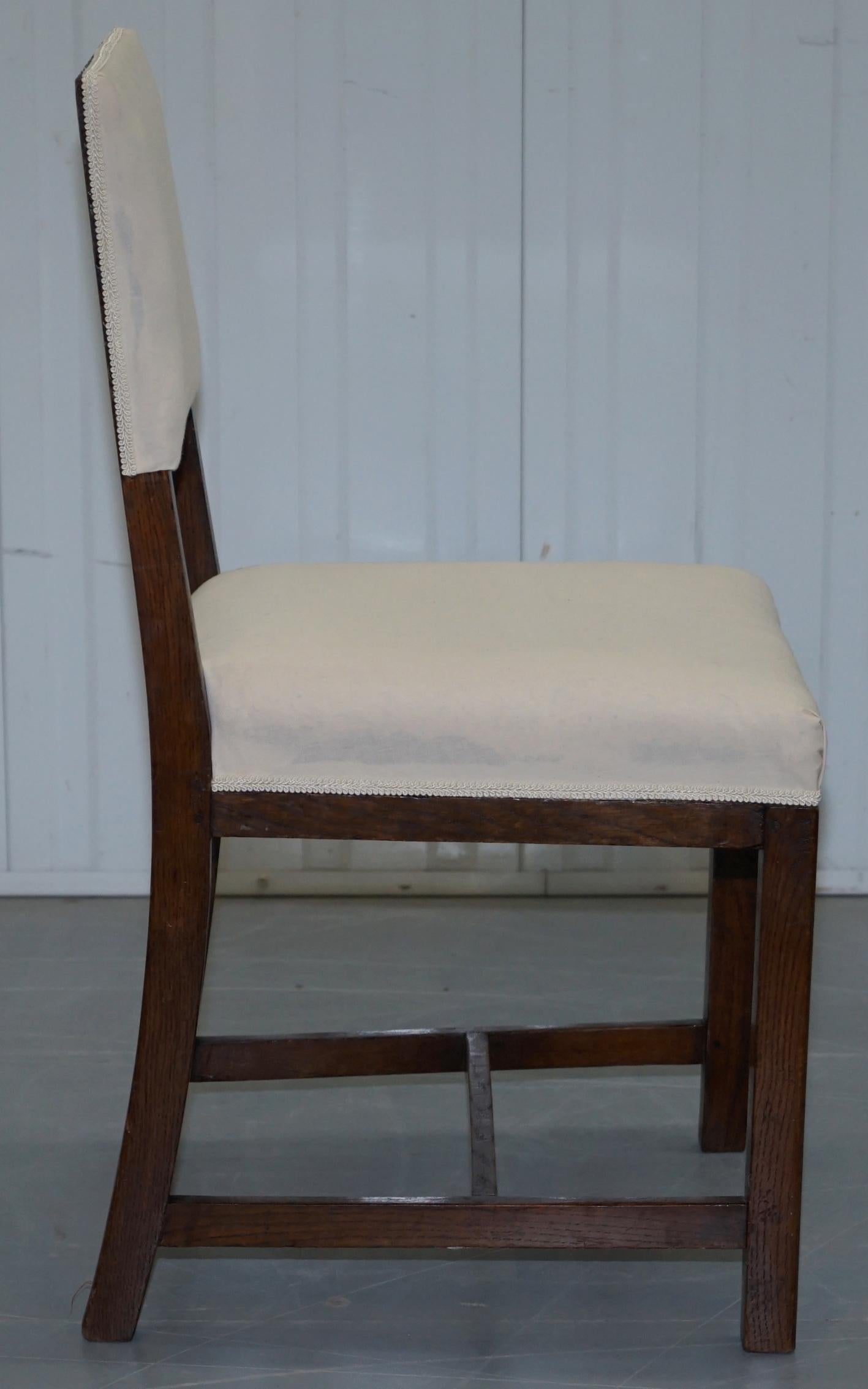 20th Century Set 12 Original Royal Air Ministry Stamped Dining Chairs Hughenden Chair Works