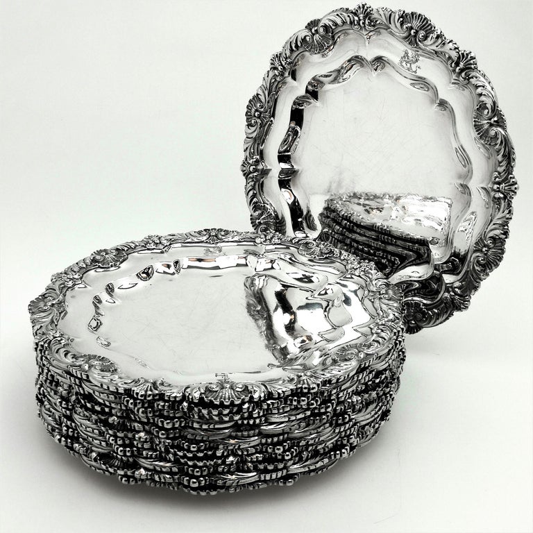 Set 12 Paul Storr Dinner Plates III 1815 Plates at 1stdibs