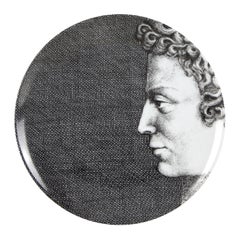 Set 12 Porcelain Plates Adamo Black/White