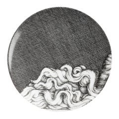 Set 12 Platos Porcelana Eva Negro/Blanco