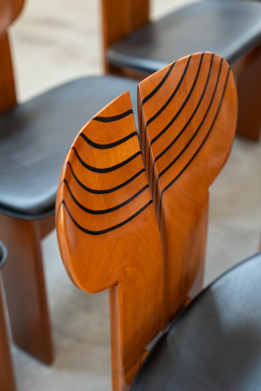 Set 12 Stühle Afra & Tobia Scarpa mod. Afrika - Gruppo Unico, 80/90 im Angebot 5