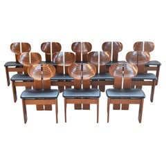Set 12 chairs Afra & Tobia Scarpa mod. Africa - Gruppo Unico, 80/90