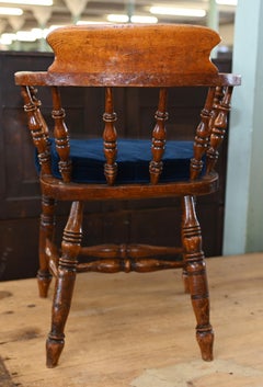 Set 12 Victorian Captains Chairs Pub Arm Seats 1880