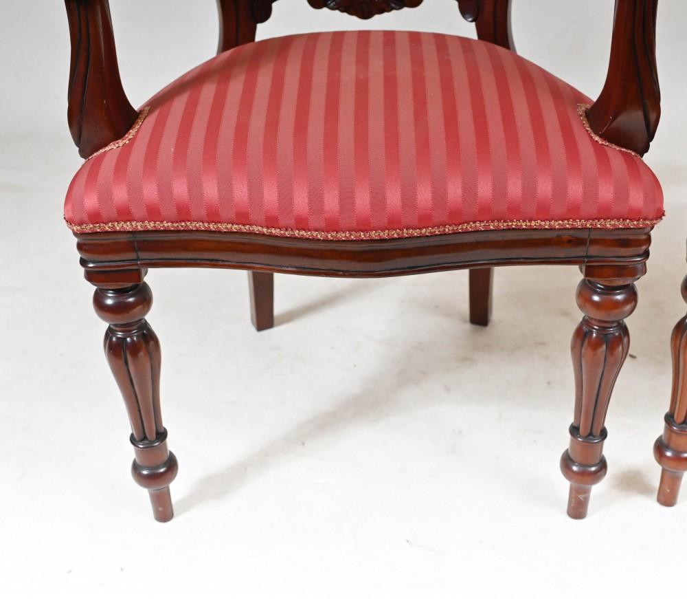 Set 12 Victorian Dining Chairs Balloon Back Diners In Good Condition In Potters Bar, GB