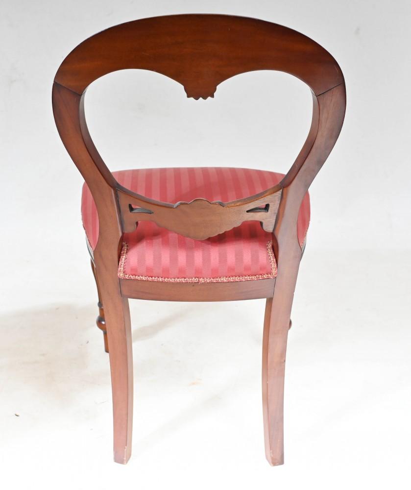 Set 12 Victorian Dining Chairs Balloon Back Diners 2