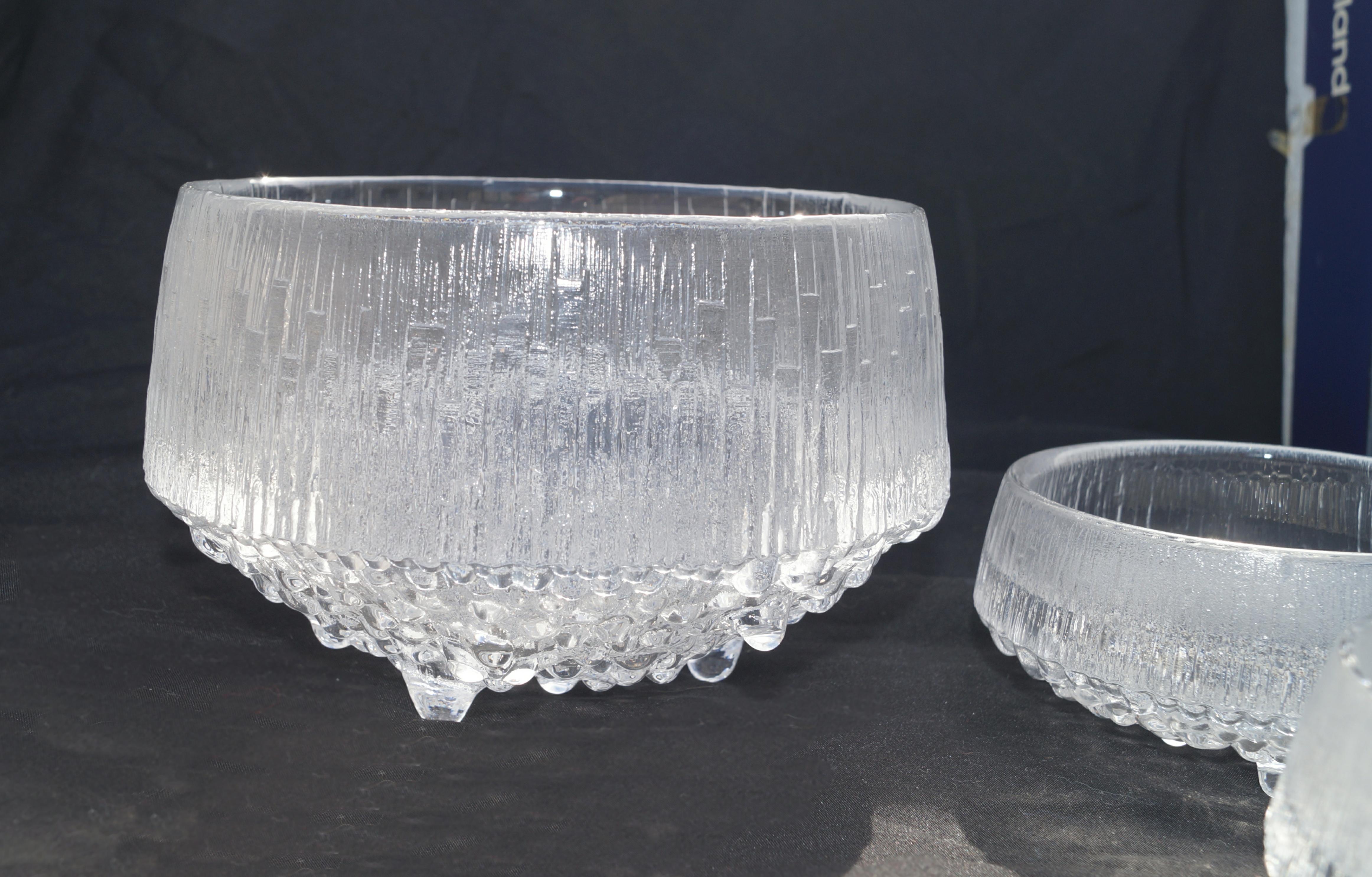 Set 14 Tapio Wirkkala Ultima Thule-Glas-Dessertschalen & Servierschale Finnland  im Angebot 1