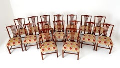 Set 16 Chippendale Dining Chairs Mahogany