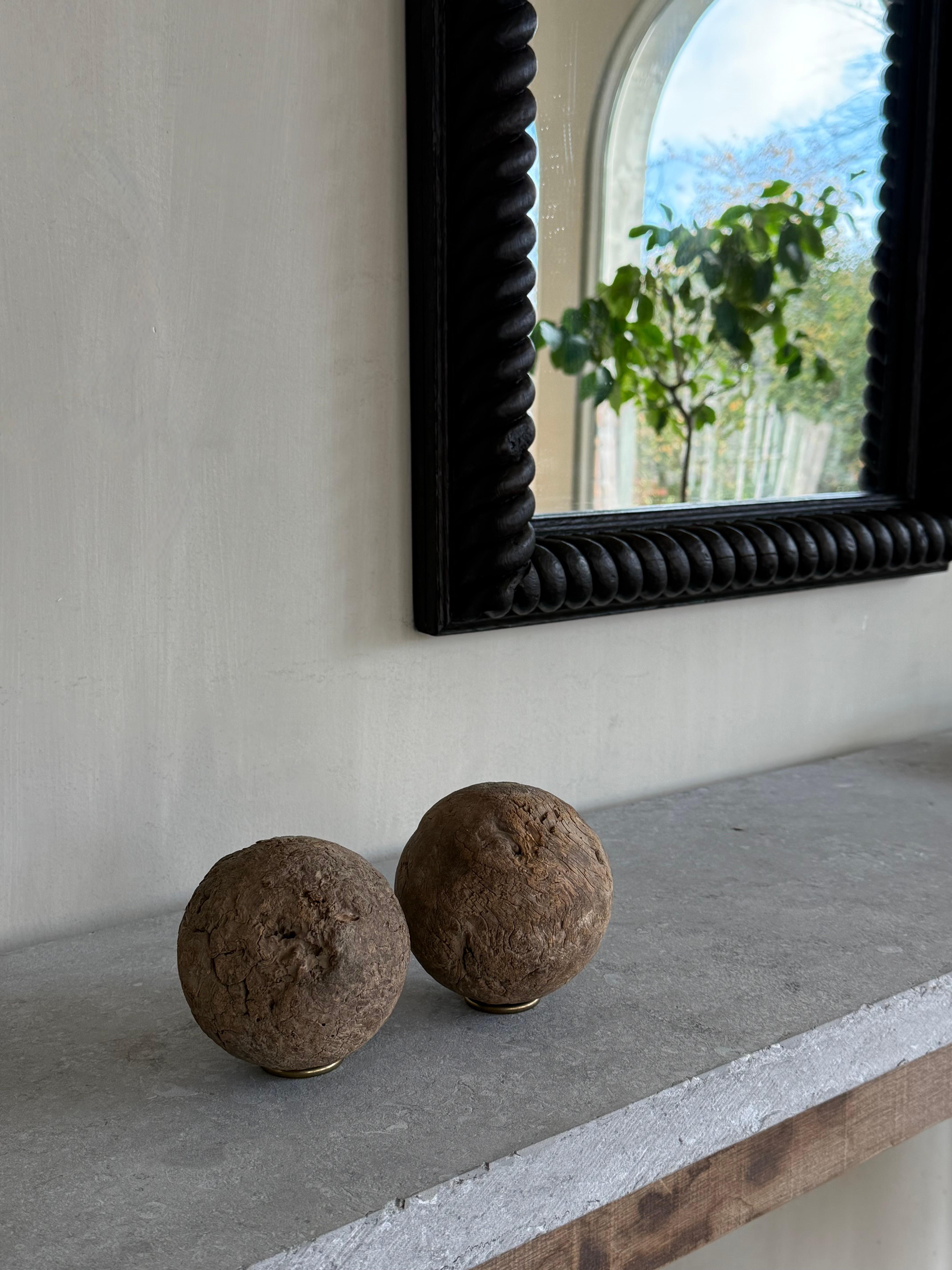 Quercia Set di palline scolpite in legno del XVIII secolo in vendita