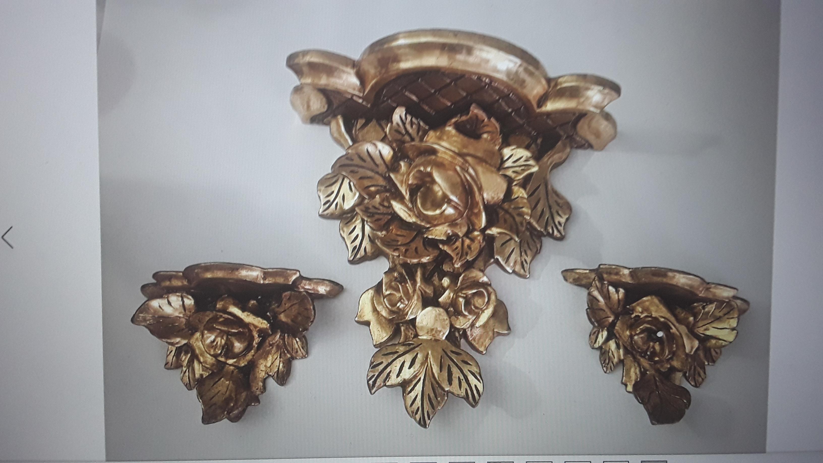 Juego 1920s Antiguo Dore Giltwood 