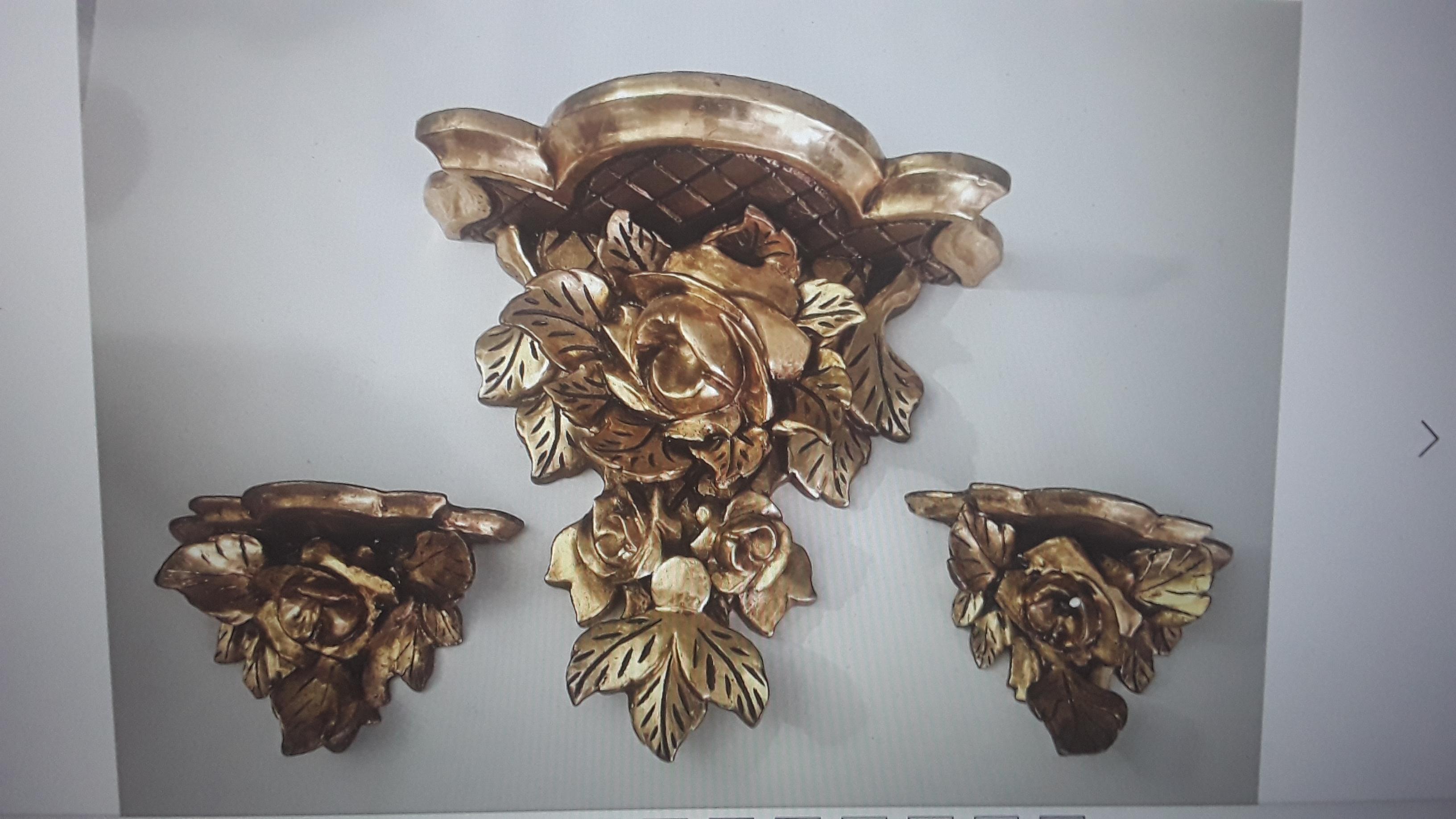 Juego 1920s Antiguo Dore Giltwood 