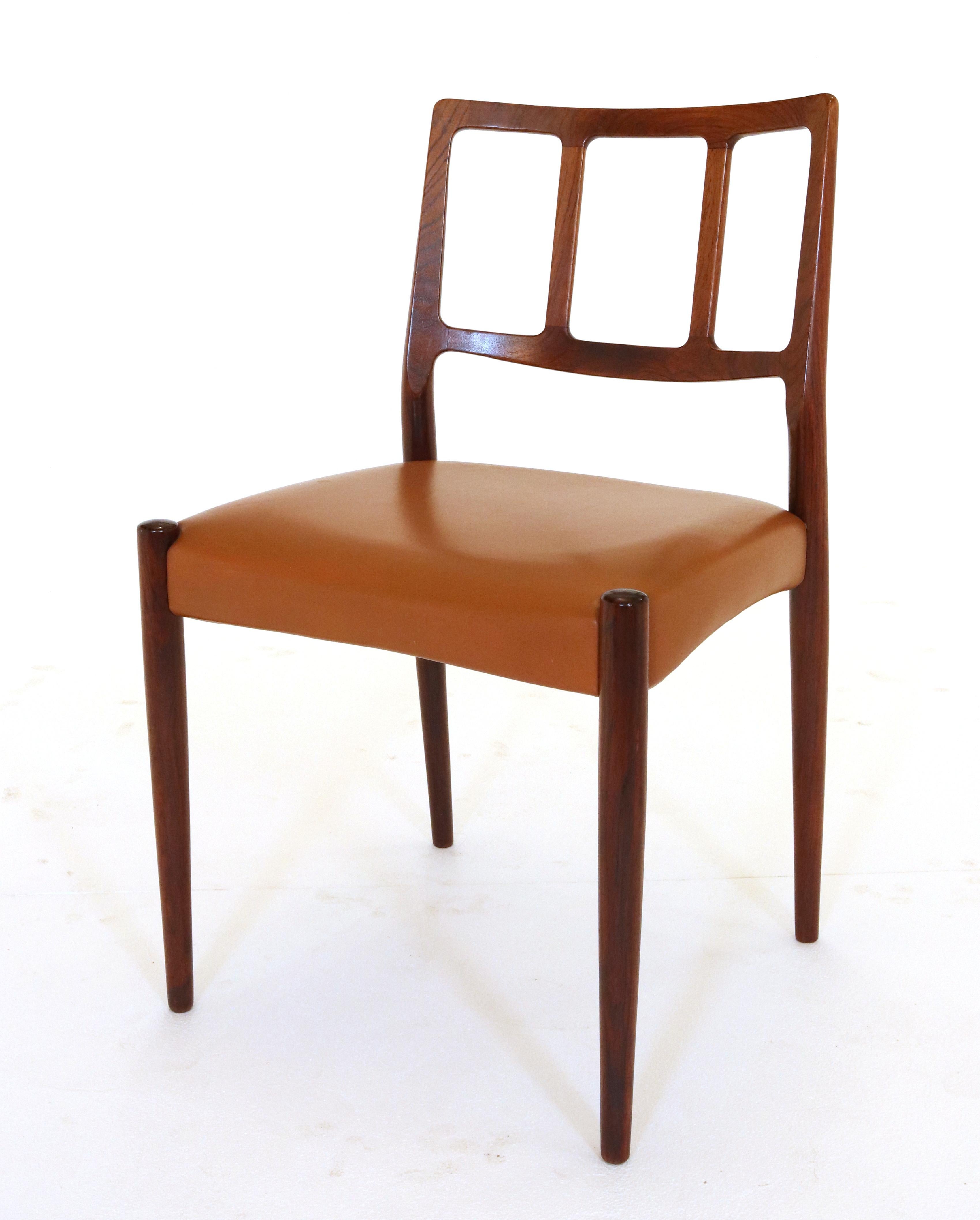Ensemble de chaises 1950s Mid Century Danish Uldum Mobelfabrik en vente 3