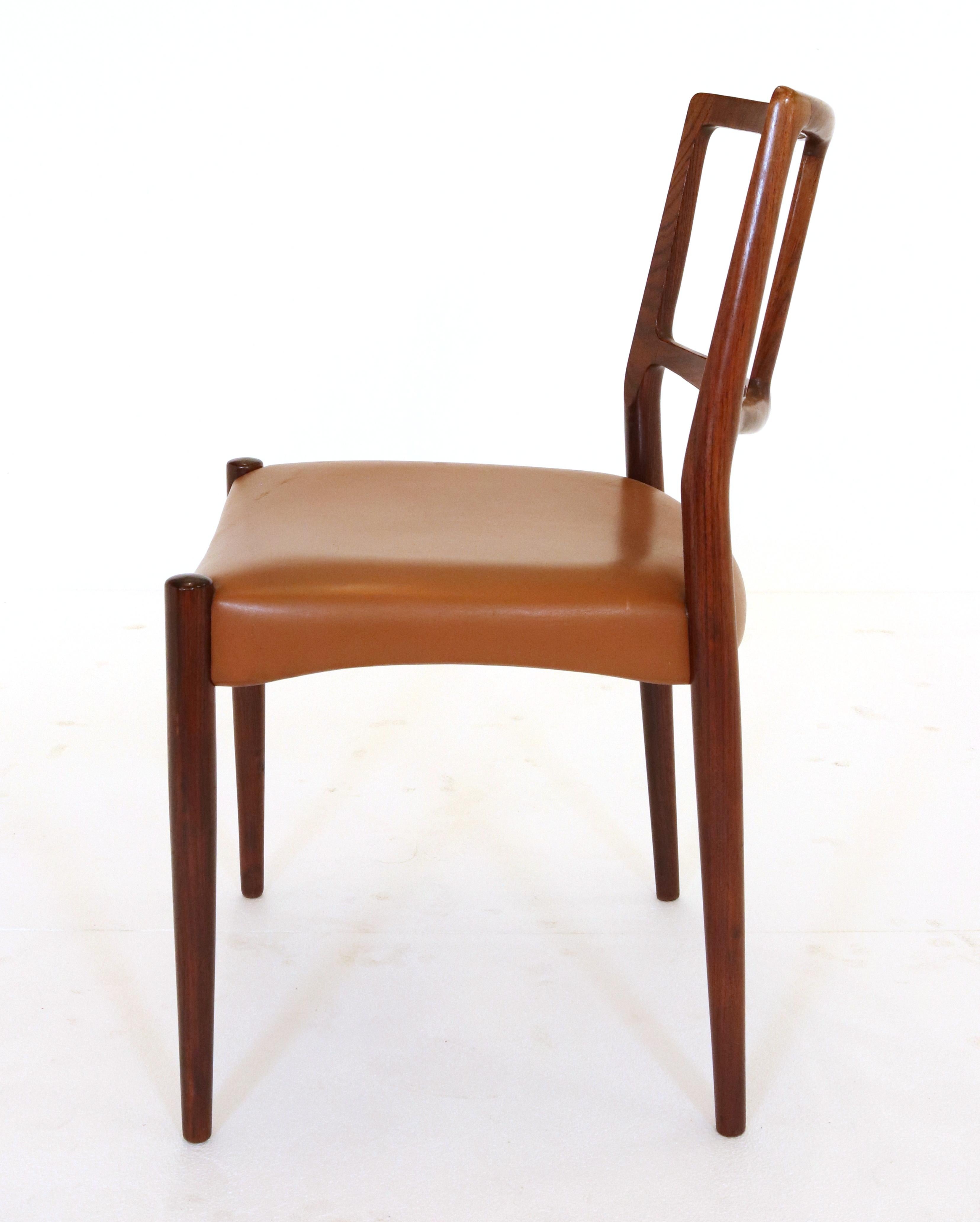 Ensemble de chaises 1950s Mid Century Danish Uldum Mobelfabrik en vente 4