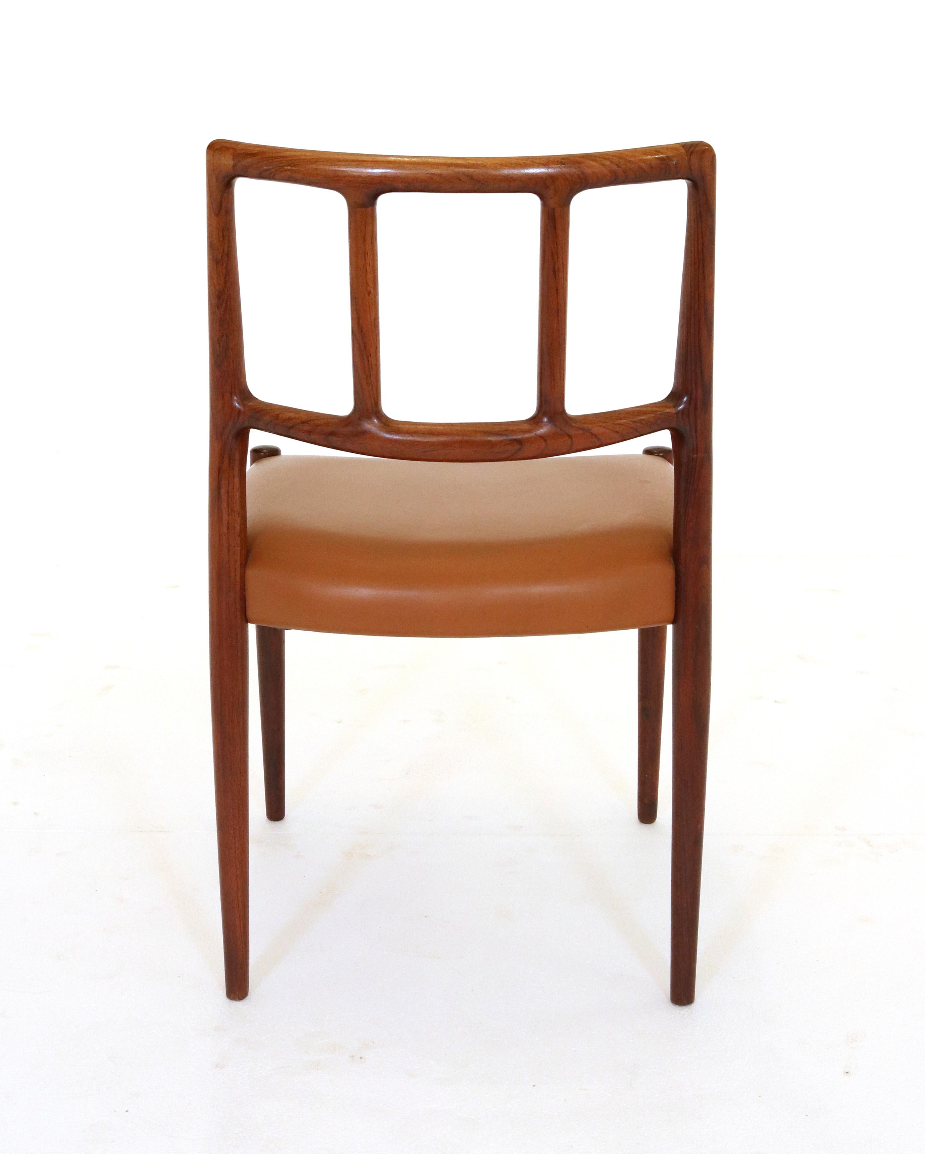 Ensemble de chaises 1950s Mid Century Danish Uldum Mobelfabrik en vente 5