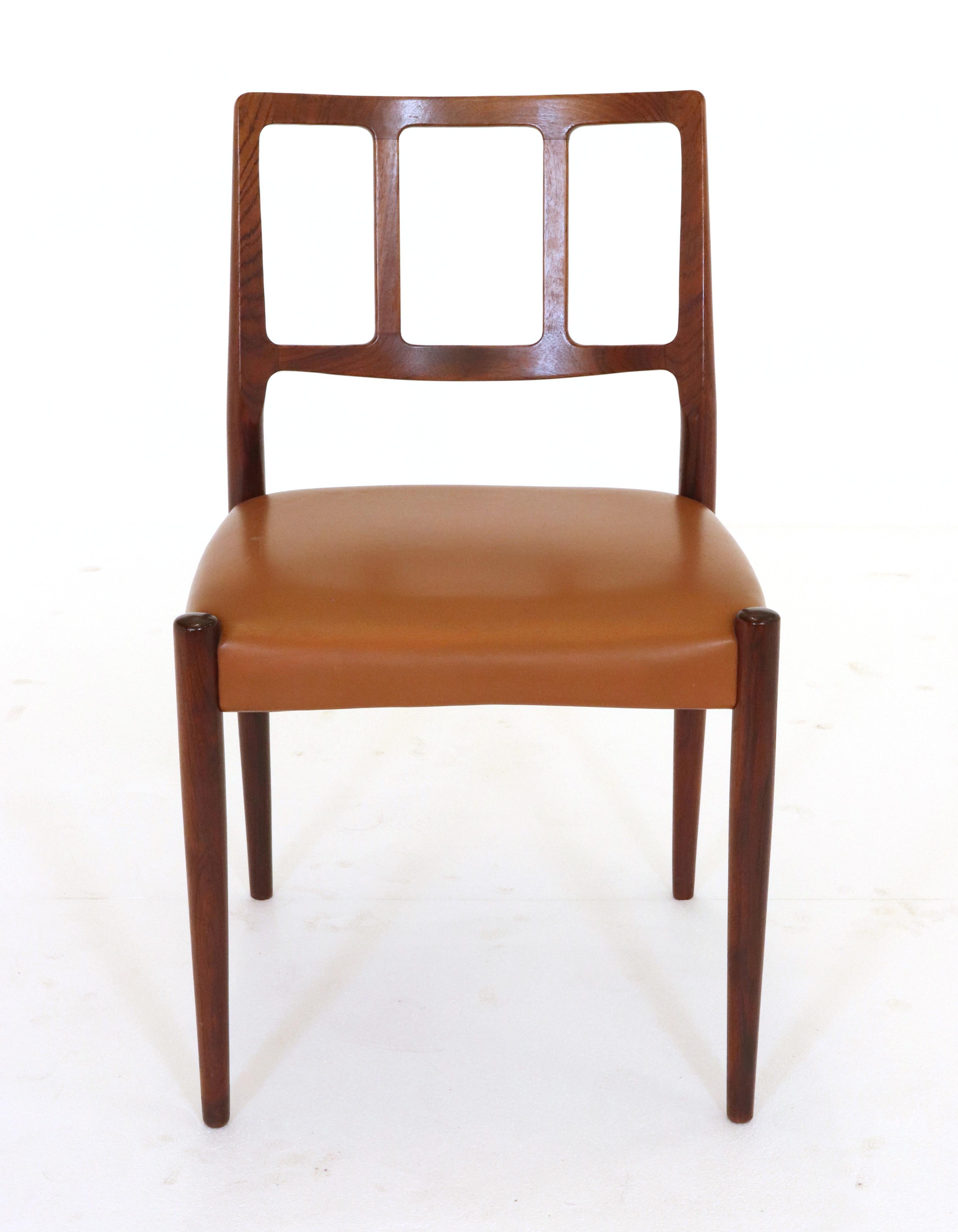 Ensemble de chaises 1950s Mid Century Danish Uldum Mobelfabrik en vente 6