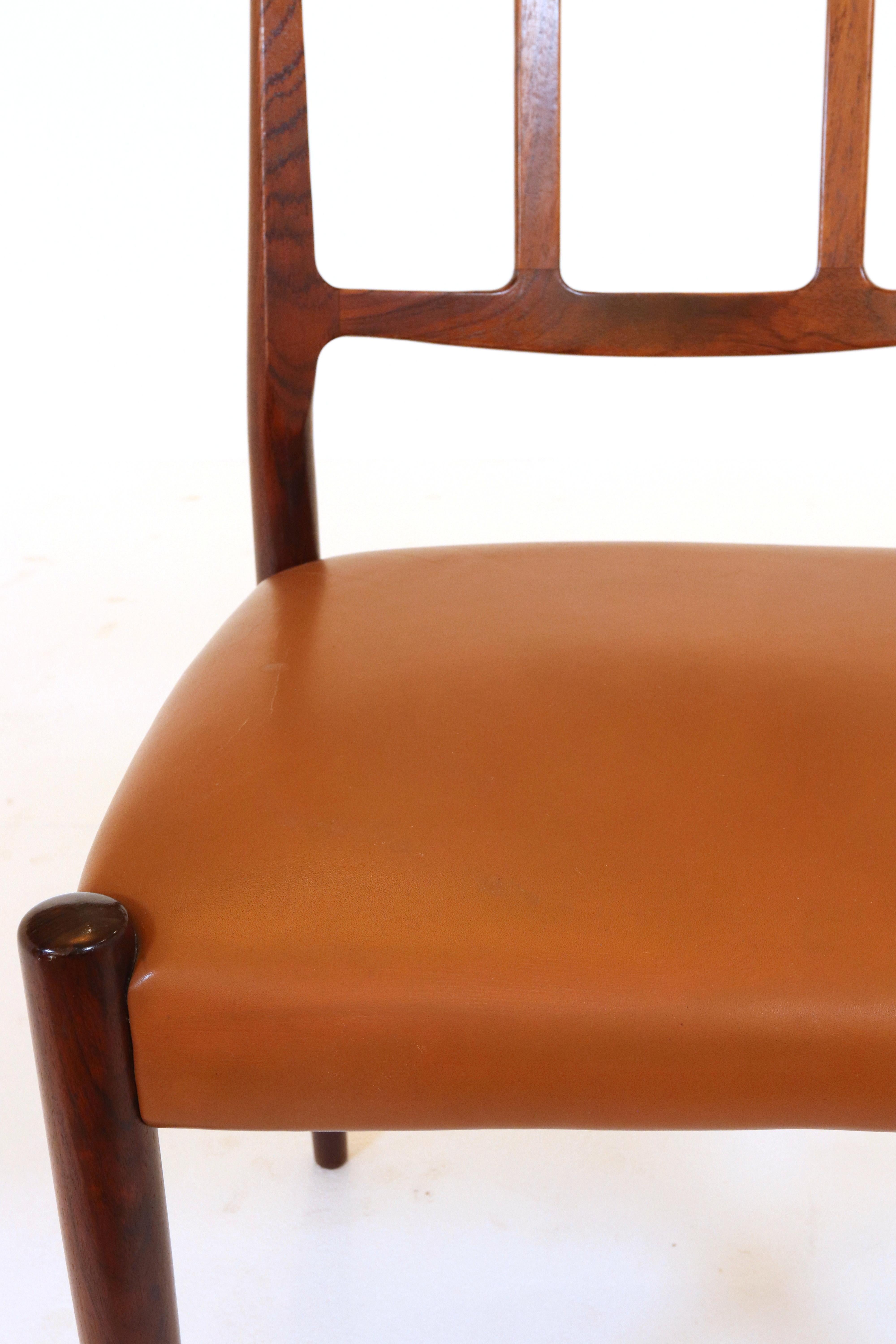 Ensemble de chaises 1950s Mid Century Danish Uldum Mobelfabrik en vente 7