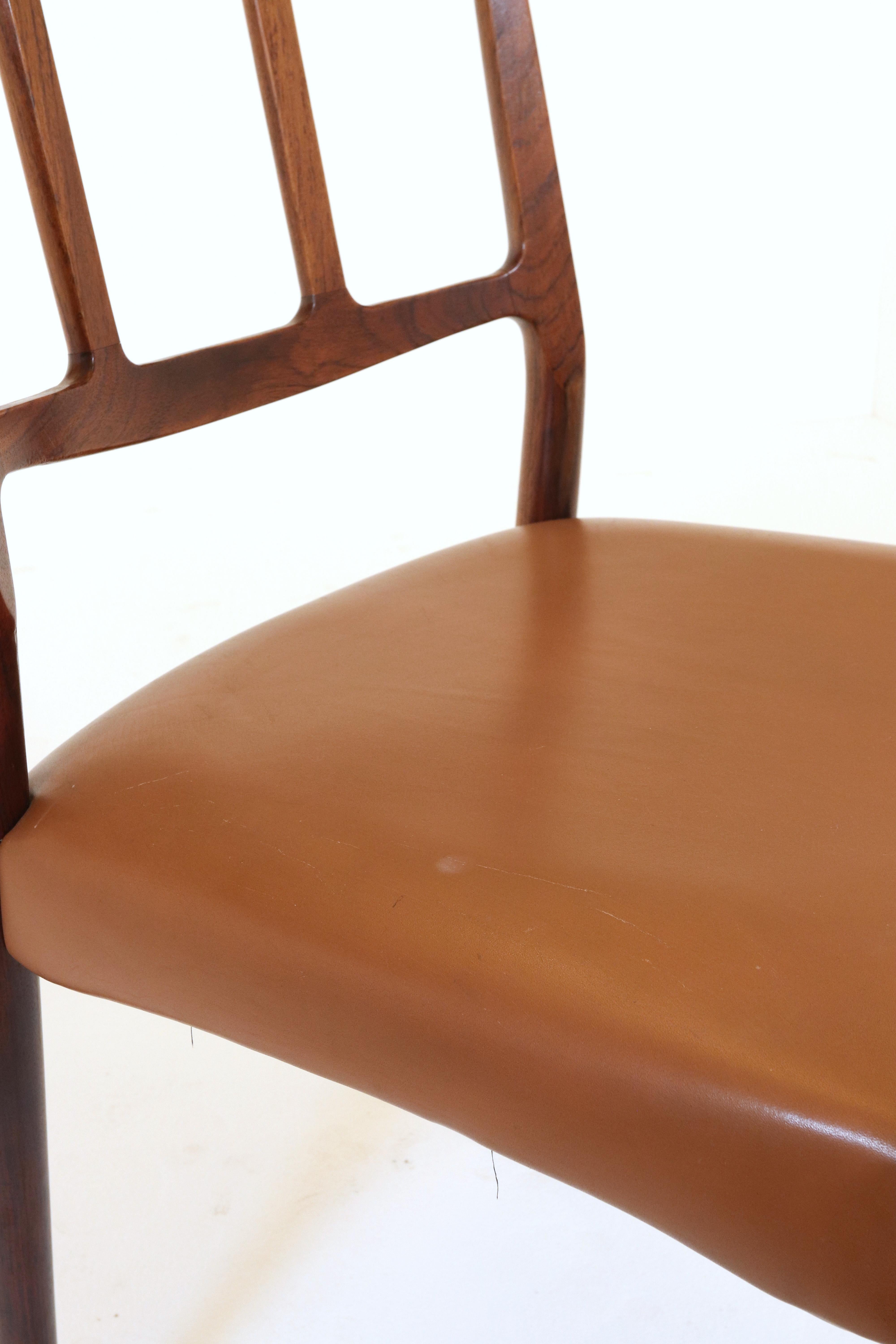 Ensemble de chaises 1950s Mid Century Danish Uldum Mobelfabrik en vente 8